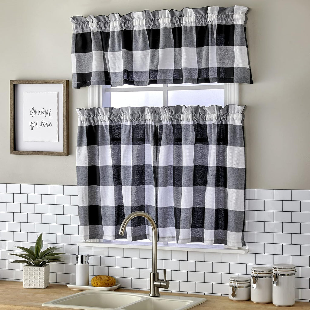 by Saturday Knight Grandin Valance, 58X13, White/Black