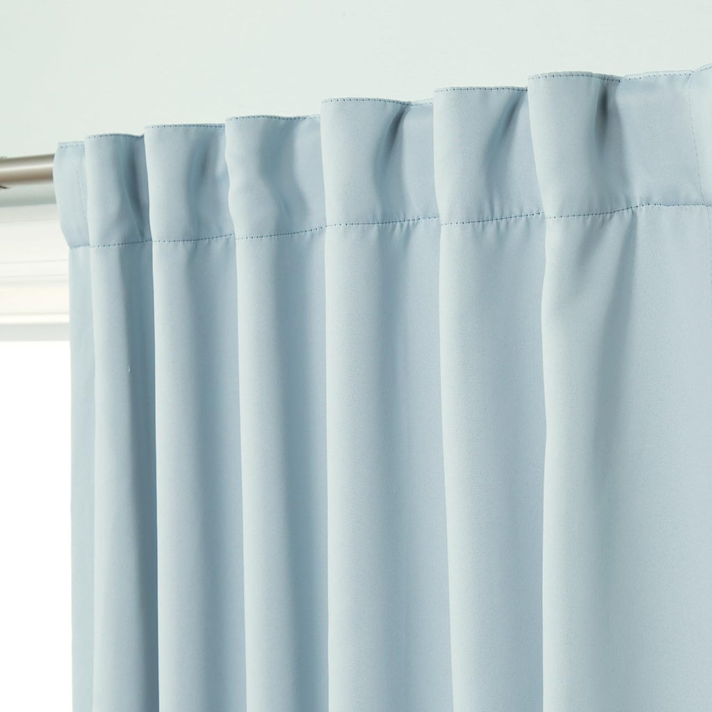 SOLID-72-SKY.BLUE Basic Thermal Insulated Blackout Curtains, Sky Blue