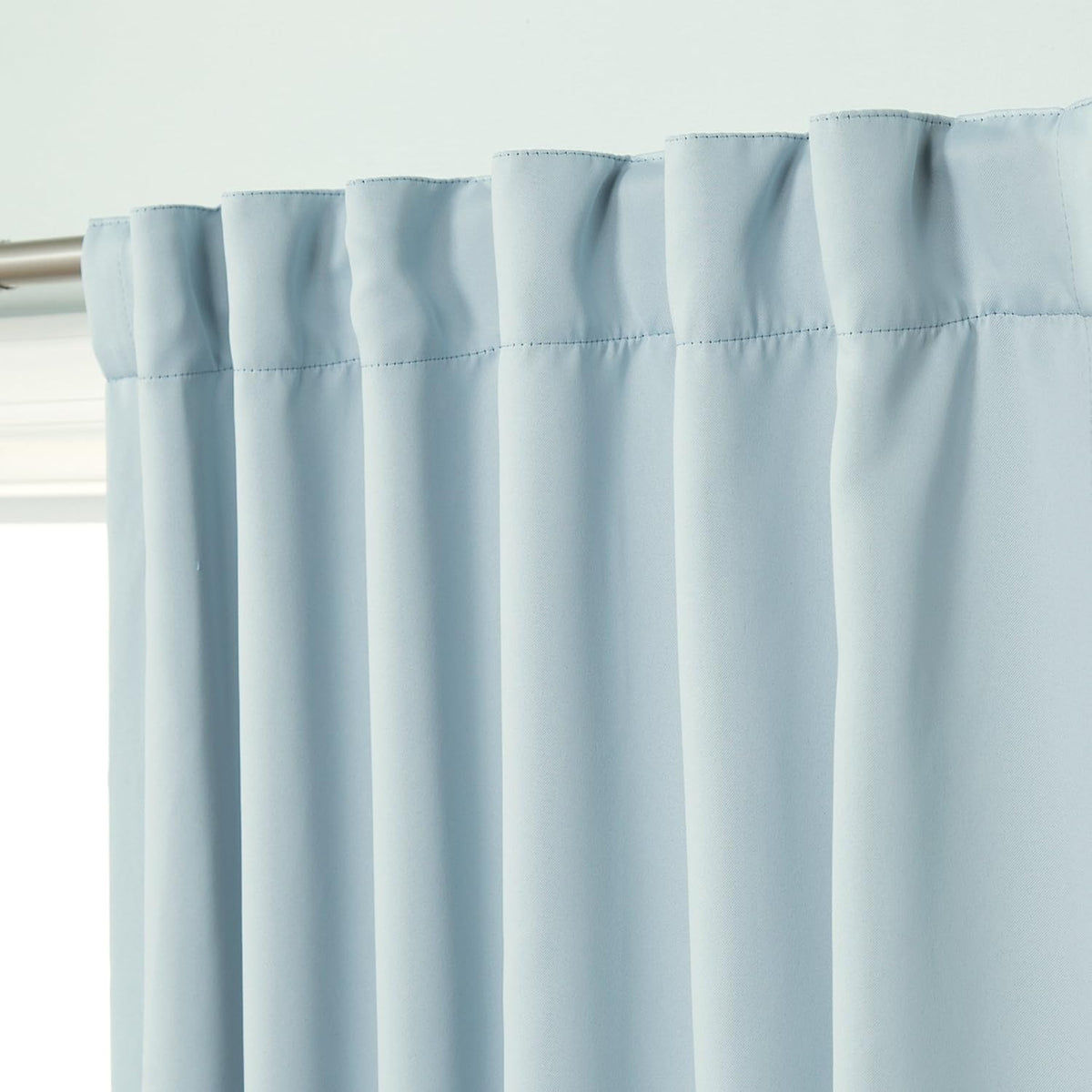 SOLID-72-SKY.BLUE Basic Thermal Insulated Blackout Curtains, Sky Blue