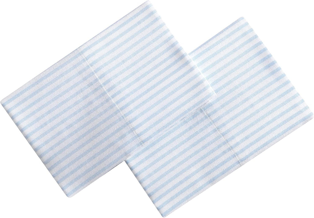 Laura Ashley Home - Standard Pillowcase Set, Breathable Percale Cotton Bedding, Crisp & Cool Home Decor (Ramona Blue, 2 Piece) (USHSHC1226257)