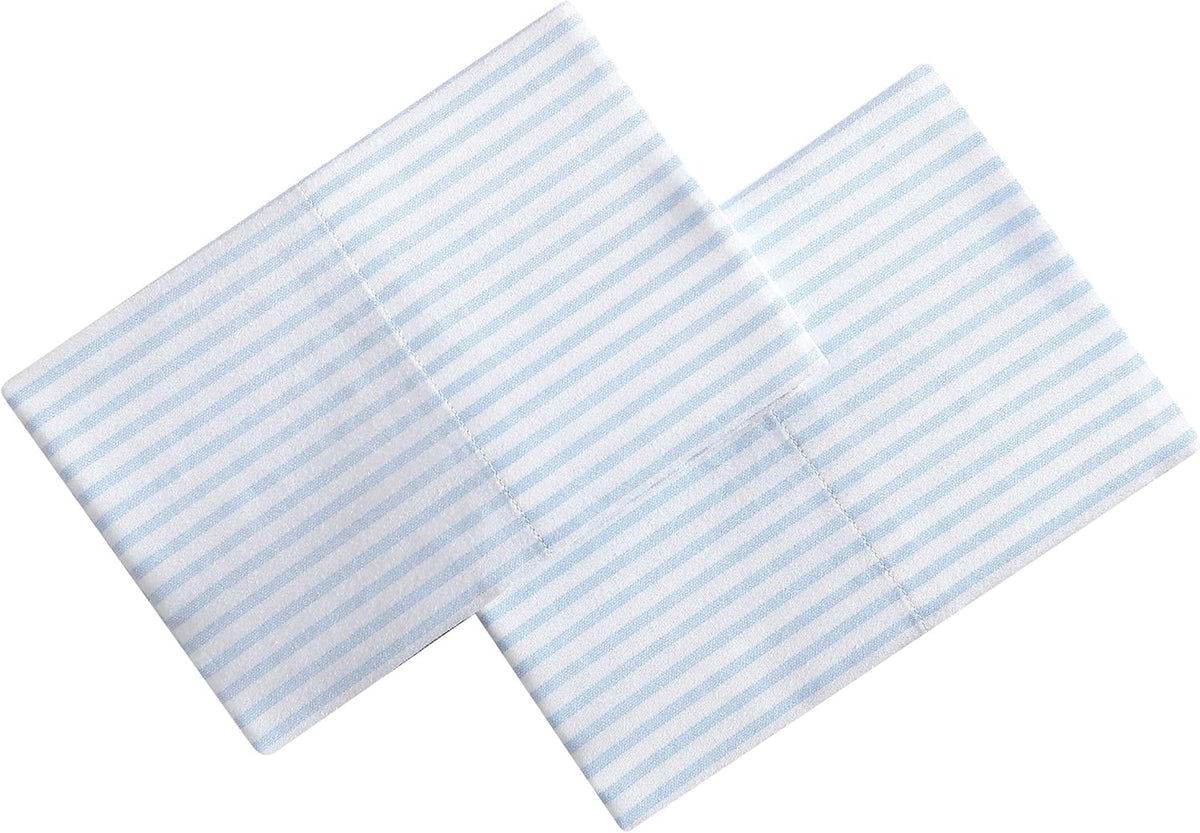 Laura Ashley Home - Standard Pillowcase Set, Breathable Percale Cotton Bedding, Crisp & Cool Home Decor (Ramona Blue, 2 Piece) (USHSHC1226257)