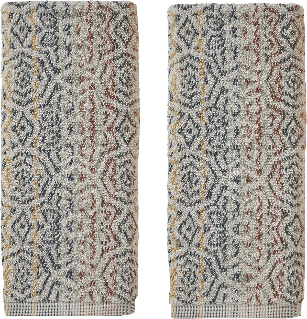Rhapsody Hand Towel Set-2Pc, Premium 100% Cotton, Spice | 550 GSM Weight. Spa-Level Quality. Soft & Absorbent, Reversible Jacquard. for the Bathroom, Kitchen, Bar or Any Sink Space.