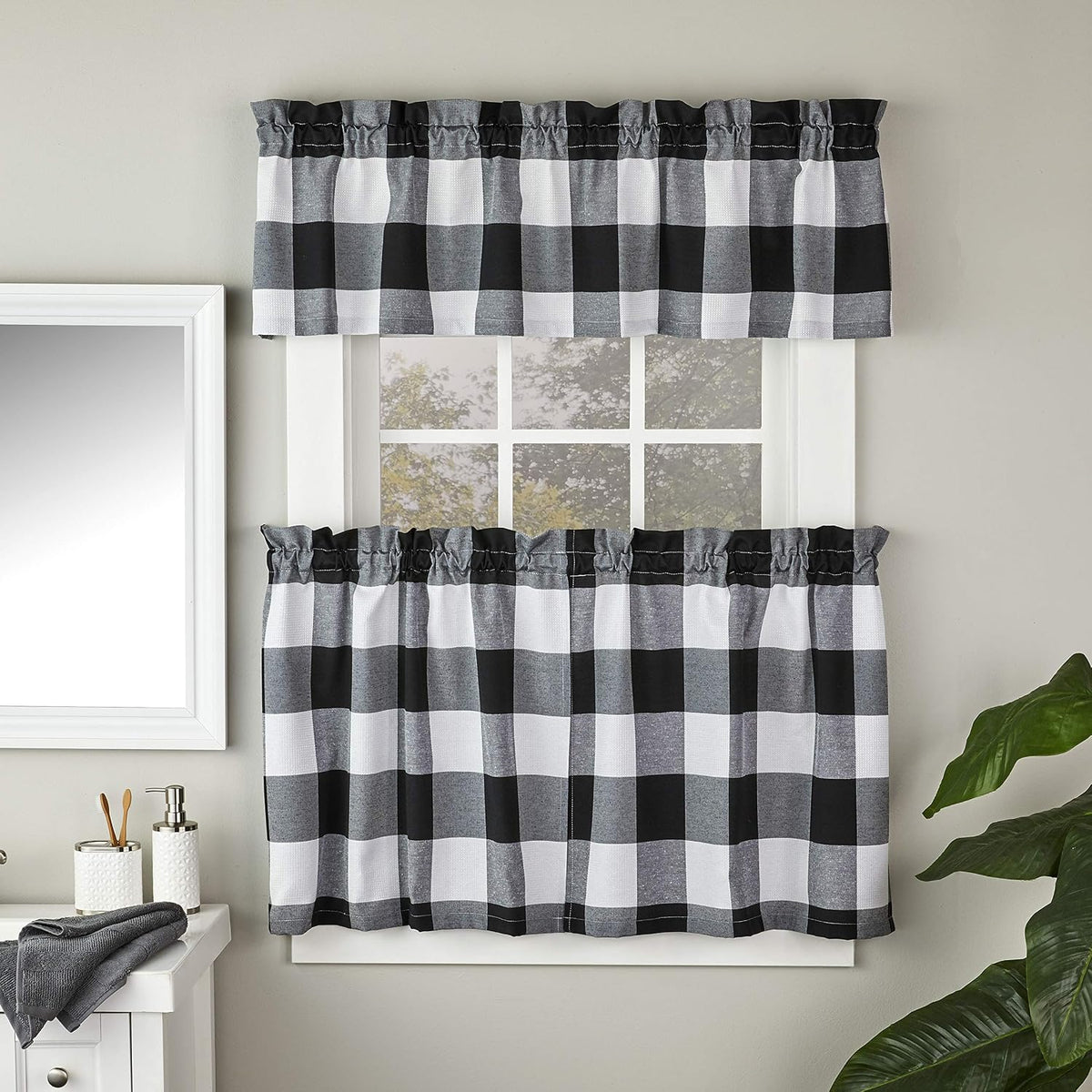 by Saturday Knight Grandin Valance, 58X13, White/Black
