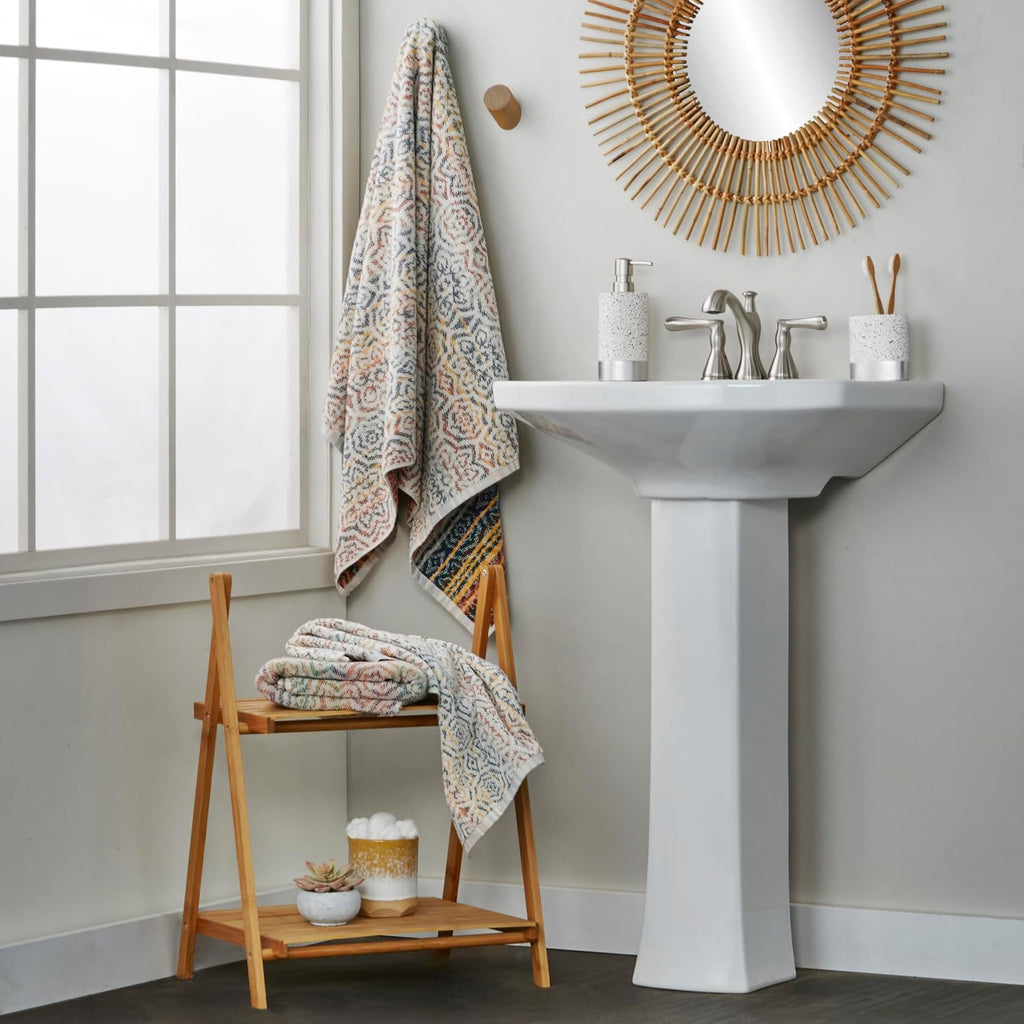 Rhapsody Hand Towel Set-2Pc, Premium 100% Cotton, Spice | 550 GSM Weight. Spa-Level Quality. Soft & Absorbent, Reversible Jacquard. for the Bathroom, Kitchen, Bar or Any Sink Space.