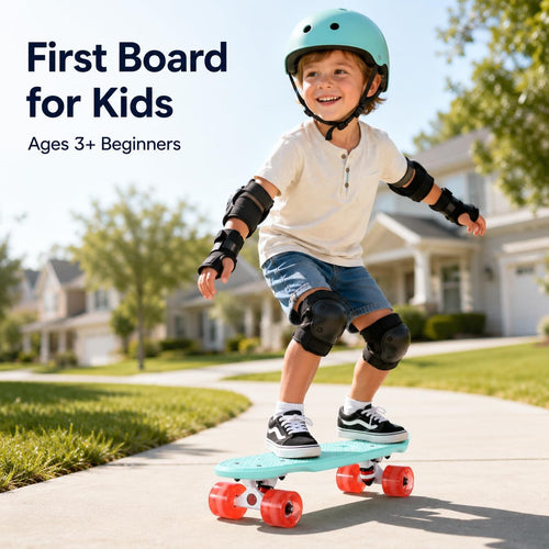 Complete Skateboards 22 Inches for Kids Boys Girls Beginners