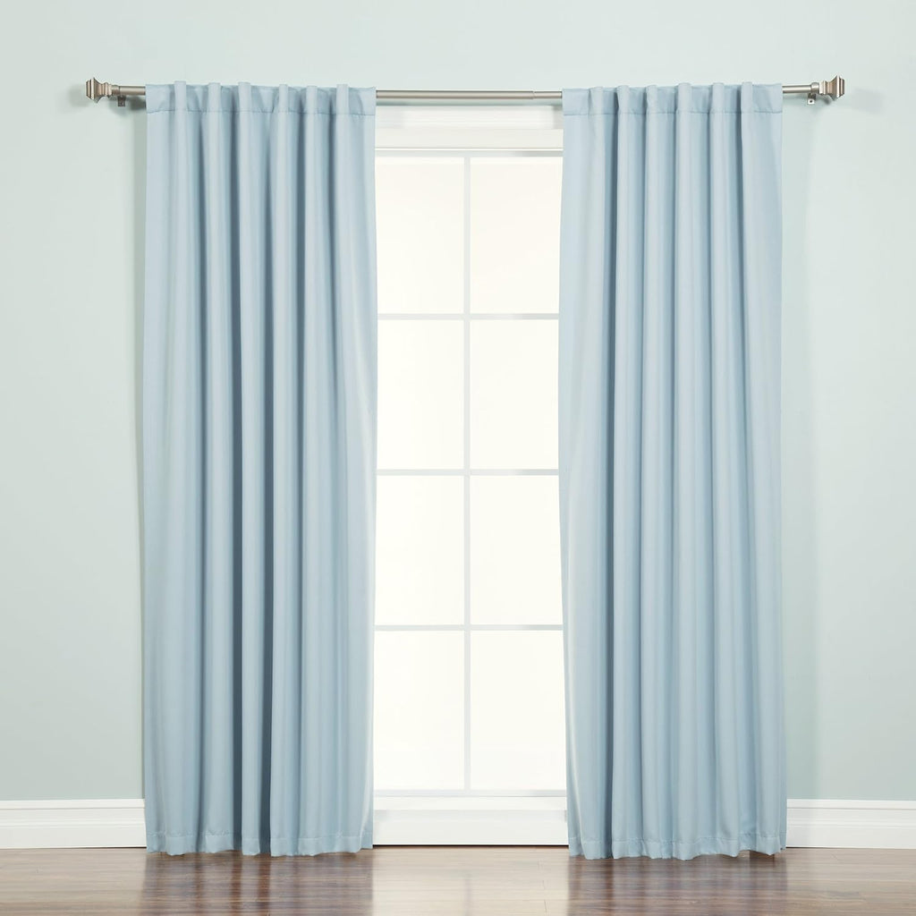SOLID-72-SKY.BLUE Basic Thermal Insulated Blackout Curtains, Sky Blue