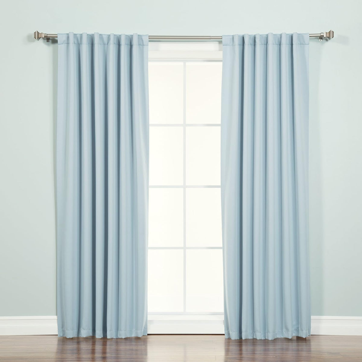 SOLID-72-SKY.BLUE Basic Thermal Insulated Blackout Curtains, Sky Blue