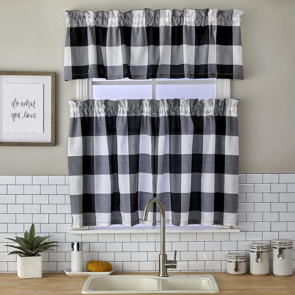 by Saturday Knight Grandin Valance, 58X13, White/Black