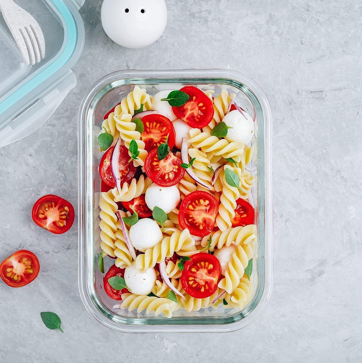 10-Piece Glass Meal Prep Containers with Lids, Food Storage | Airtight Glass Food Storage Containers, Snap-Lock Leakproof Lids, Bpa-Free, Stackable, Microwave, Oven & Dishwasher Safe
