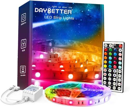 Led Lights for Bedroom, 32.8Ft Led Strip Lights RGB Color Changing Strip Light with Remote Control, Led Light for Room Decor, Home Decor | Indoor Color Changing Decor Bedroom Kitchen Party 44-Key IR Remote Timer Cuttable Flexible Strong Adhesive