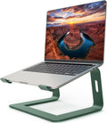 Ergonomic Laptop Stand, Premium 5Mm Aluminum Riser for 10-15.6 Inch Notebook Computer, Tool-Free Detachable Elevator Holder for Desk Office, Sturdy Riser for Eye-Level Neck Relief, Green