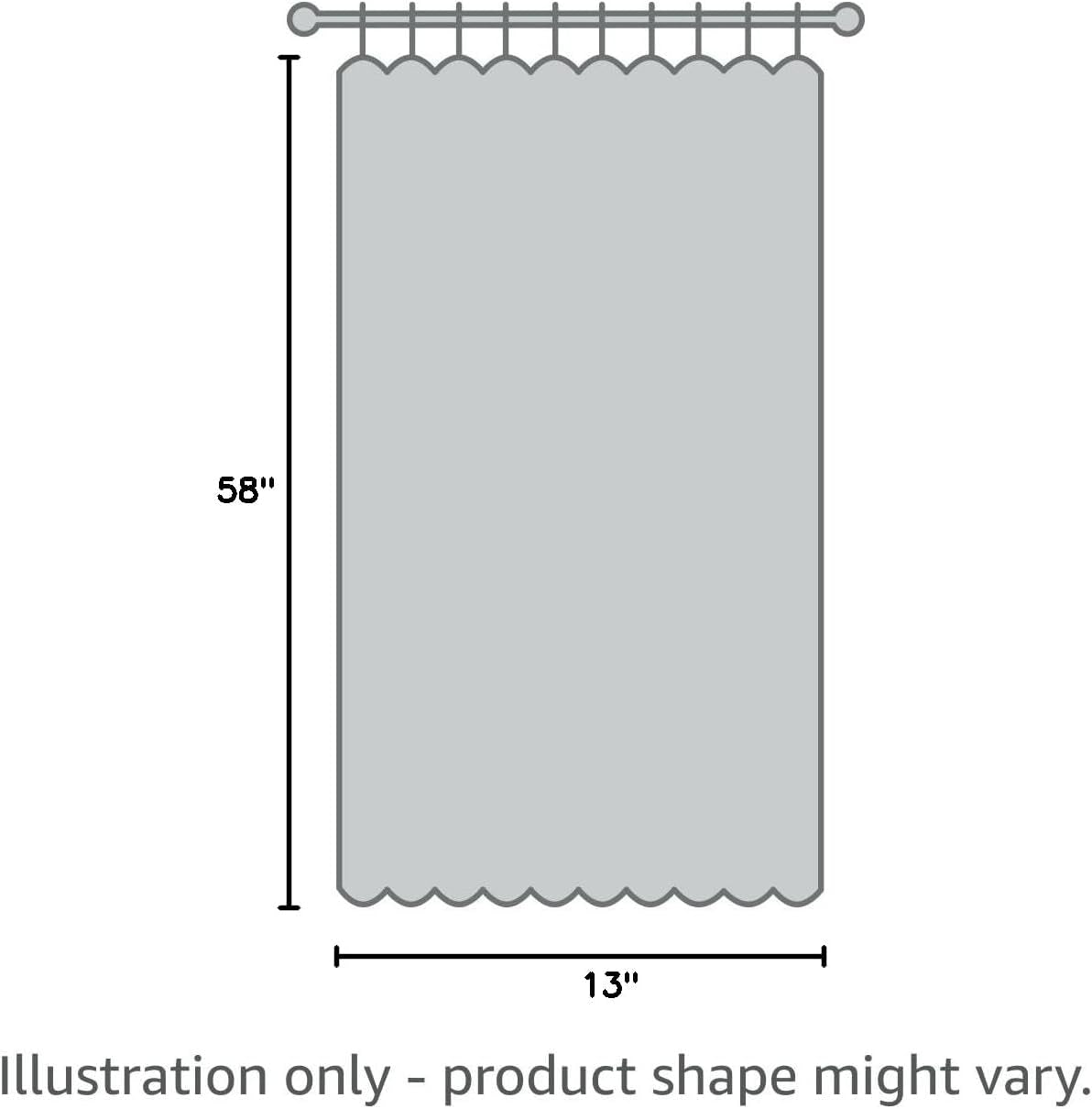 by Saturday Knight Grandin Valance, 58X13, White/Black