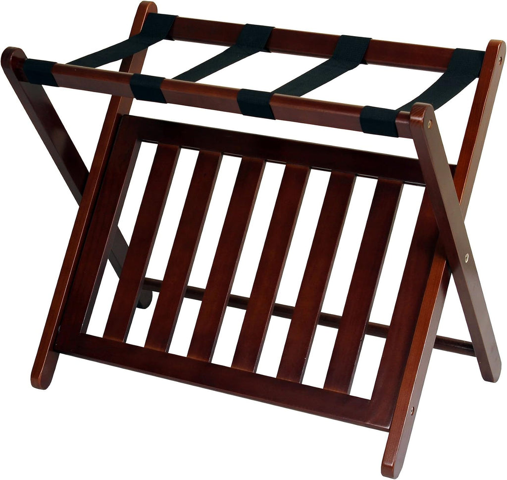 Luggage Rack, Walnut, Solid Wood