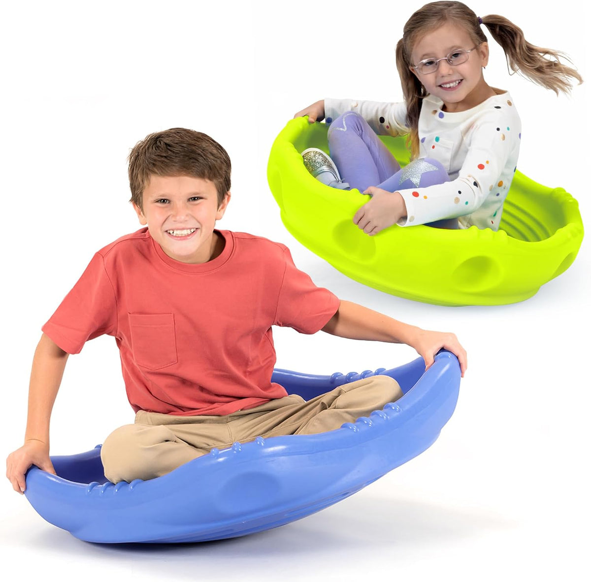 Two Sided Rock around Wobble Disk and Climbing Dome 2 Pack for Toddlers and Kids - Rocking and Climbing - Indoor/Outdoor - Large and XL (Multicolor, 2 Pack, 2 Sizes)