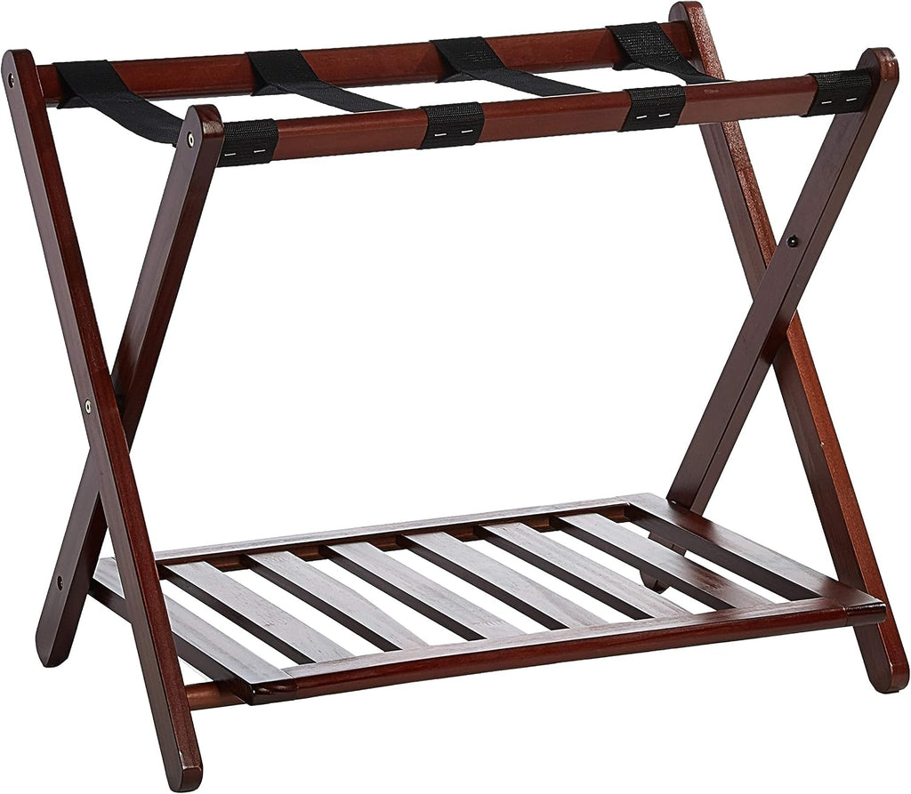Luggage Rack, Walnut, Solid Wood
