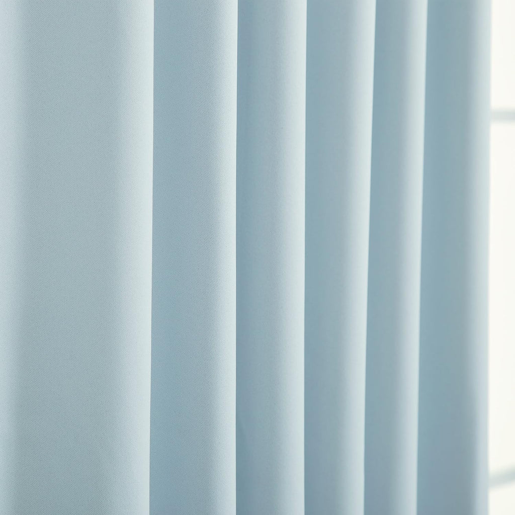 SOLID-72-SKY.BLUE Basic Thermal Insulated Blackout Curtains, Sky Blue
